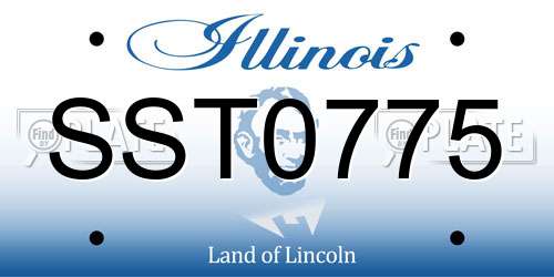 SST0775 Illinois License Plate