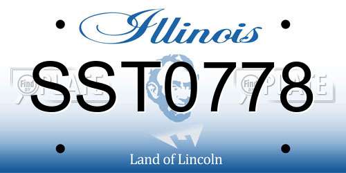SST0778 Illinois License Plate