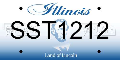 SST1212 Illinois License Plate