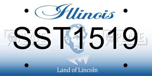 SST1519 Illinois License Plate