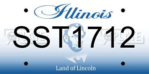 SST1712 Illinois License Plate