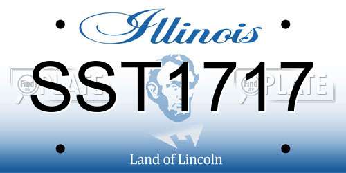SST1717 Illinois License Plate