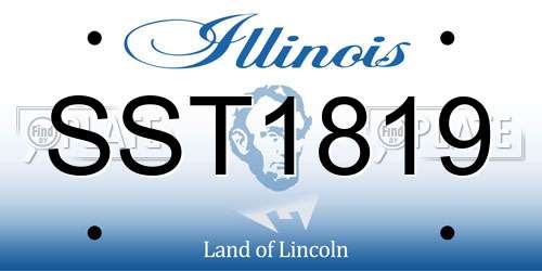 SST1819 Illinois License Plate