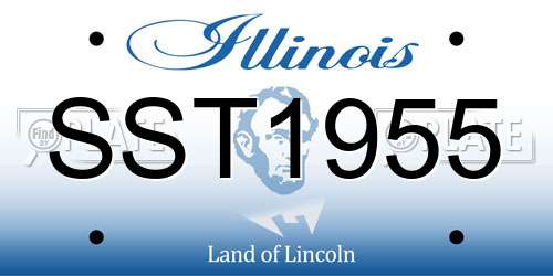 SST1955 Illinois License Plate