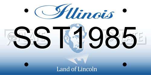SST1985 Illinois License Plate