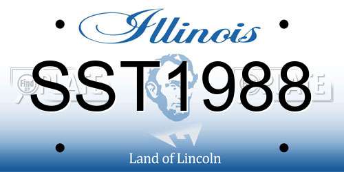 SST1988 Illinois License Plate