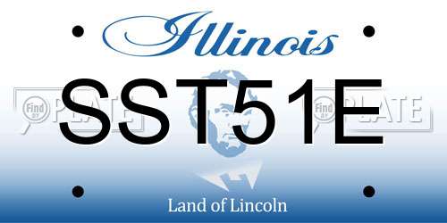 SST51E Illinois License Plate