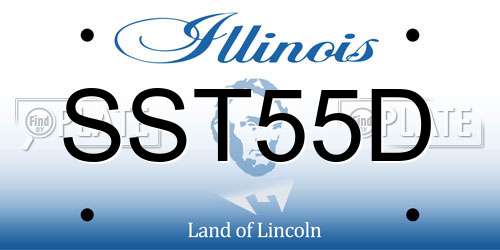 SST55D Illinois License Plate