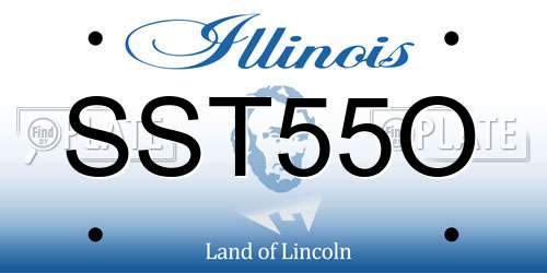 SST55O Illinois License Plate