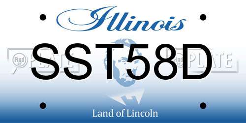 SST58D Illinois License Plate