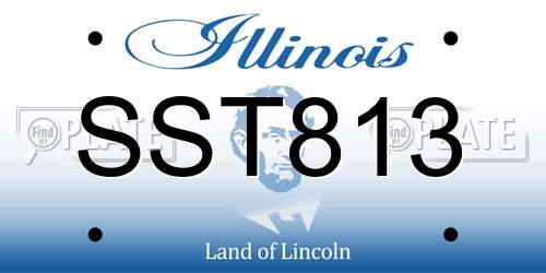 SST813 Illinois License Plate