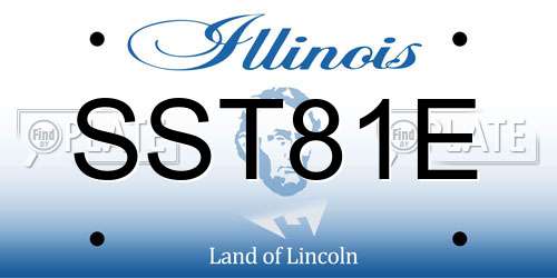 SST81E Illinois License Plate