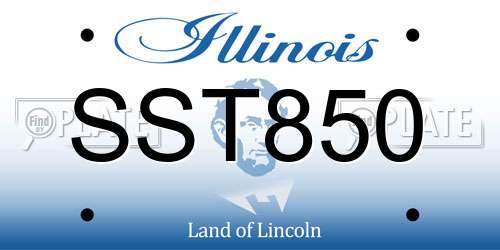 SST850 Illinois License Plate