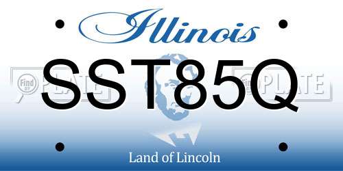 SST85Q Illinois License Plate