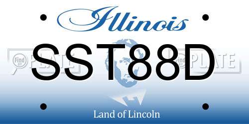 SST88D Illinois License Plate