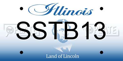 SSTB13 Illinois License Plate