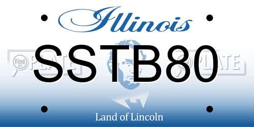 SSTB80 Illinois License Plate