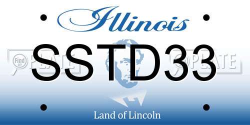 SSTD33 Illinois License Plate