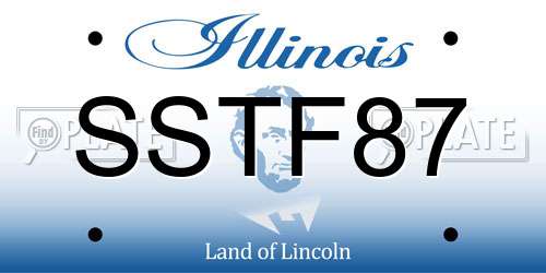 SSTF87 Illinois License Plate