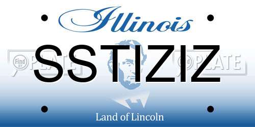 SSTIZIZ Illinois License Plate