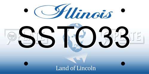 SSTO33 Illinois License Plate