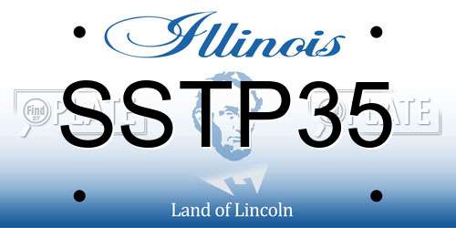SSTP35 Illinois License Plate