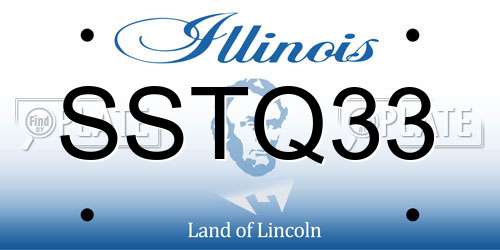 SSTQ33 Illinois License Plate