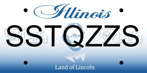 SSTQZZS Illinois License Plate