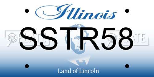 SSTR58 Illinois License Plate