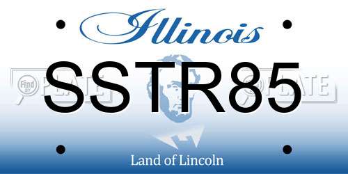 SSTR85 Illinois License Plate