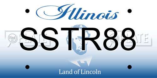SSTR88 Illinois License Plate