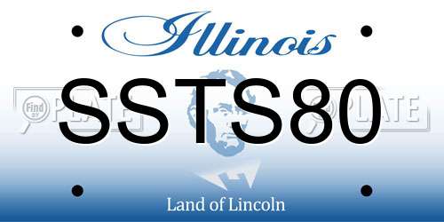 SSTS80 Illinois License Plate