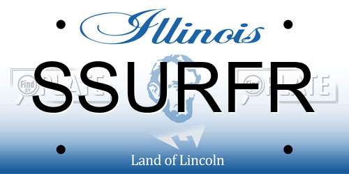 SSURFR Illinois License Plate