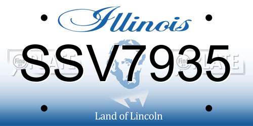 SSV7935 Illinois License Plate