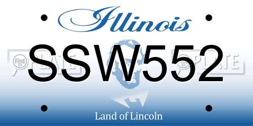 SSW552 Illinois License Plate