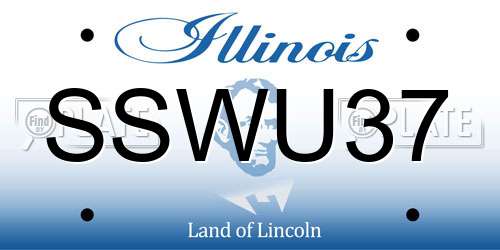 SSWU37 Illinois License Plate