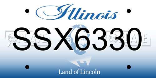 SSX6330 Illinois License Plate