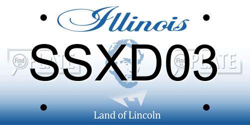 SSXD03 Illinois License Plate