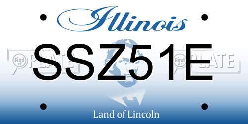 SSZ51E Illinois License Plate