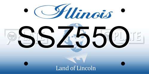 SSZ55O Illinois License Plate