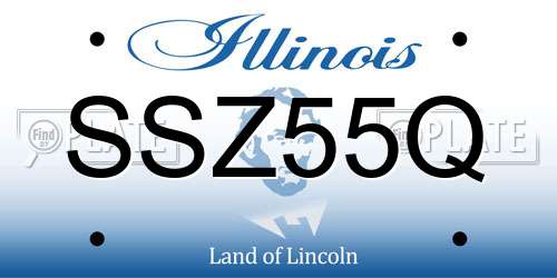 SSZ55Q Illinois License Plate