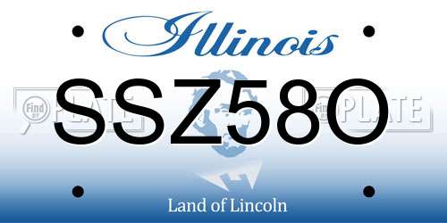 SSZ58O Illinois License Plate