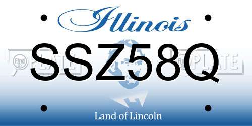SSZ58Q Illinois License Plate