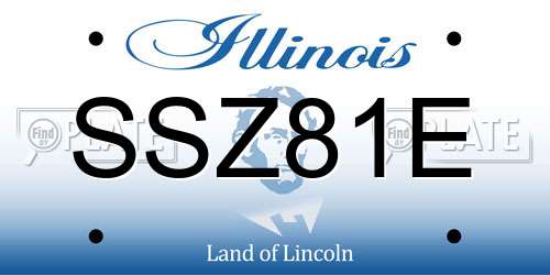 SSZ81E Illinois License Plate