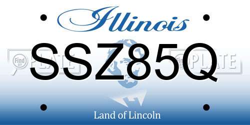 SSZ85Q Illinois License Plate