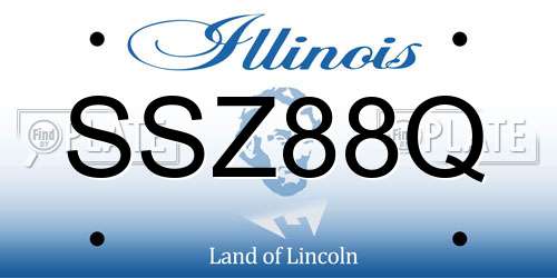 SSZ88Q Illinois License Plate
