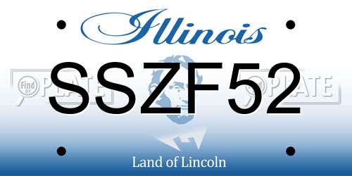 SSZF52 Illinois License Plate