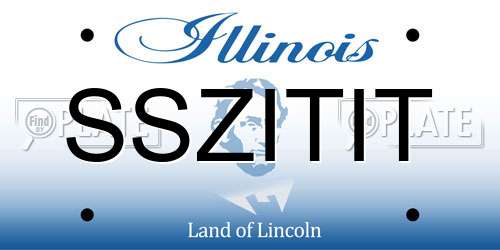 SSZITIT Illinois License Plate