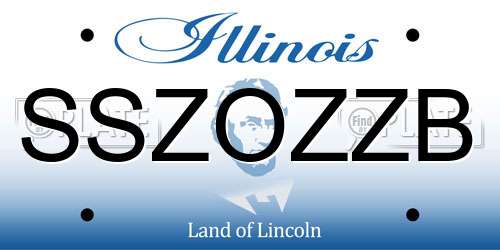 SSZOZZB Illinois License Plate