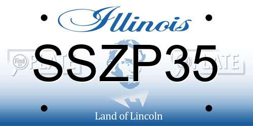 SSZP35 Illinois License Plate